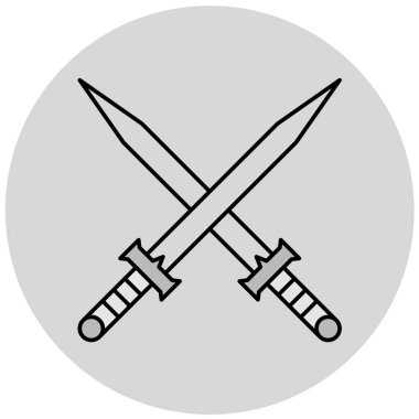 Kılıç simgesi. vektör illüstrasyonu