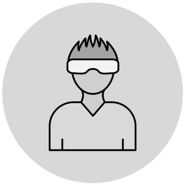 Bir insan simgesinin vektör illüstrasyonu