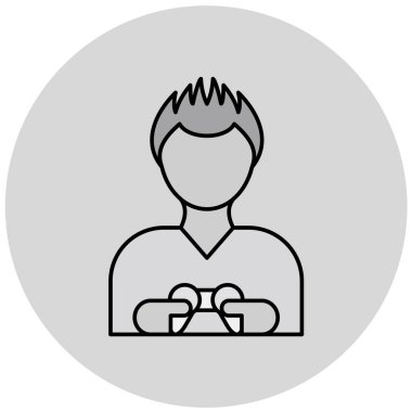 Avatar simgesi. kişi vektör illüstrasyonu.