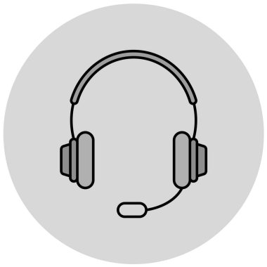 kulaklık simgesi vektör illüstrasyonu