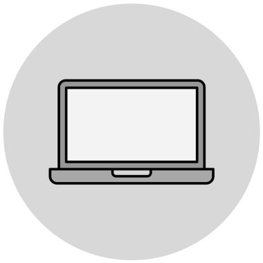 dizüstü bilgisayar simgesi, vektör illüstrasyonu