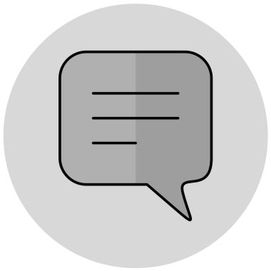 Konuş. Web simgesi basit illüstrasyon