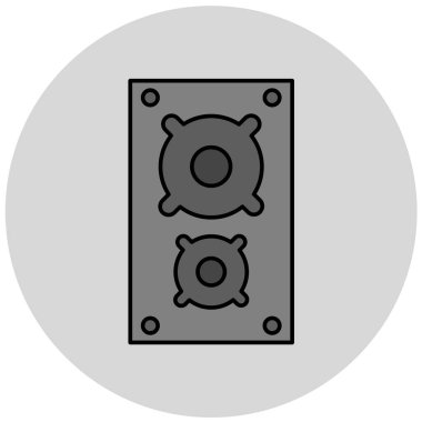 Hoparlör simgesinin vektör illüstrasyonu