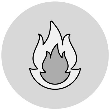 Ateş vektörü simgesini ateşle