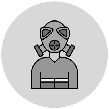 Maskeli bir adamın vektör çizimi