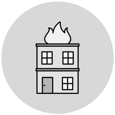 Bir ateş simgesinin vektör illüstrasyonu