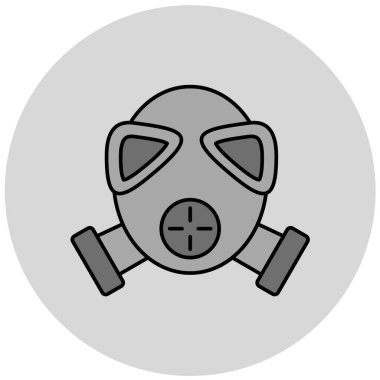 Benzin Maskesi Simgesi Moda Biçiminde İzole Arkaplan