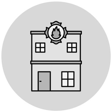 Modern yapı simgesinin vektör illüstrasyonu