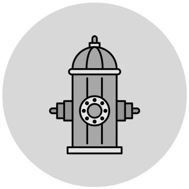 Yangın musluğu simgesi. Web için vektör simgelerinin basit illüstrasyonu