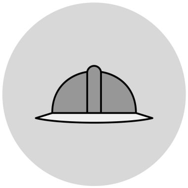 Kask simgesi vektör illüstrasyonu