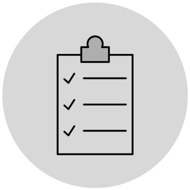 Kontrol listesi. Web simgesi basit illüstrasyon