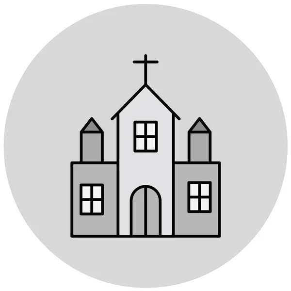 Kirche Web Symbol Einfache Illustration — Stockvektor