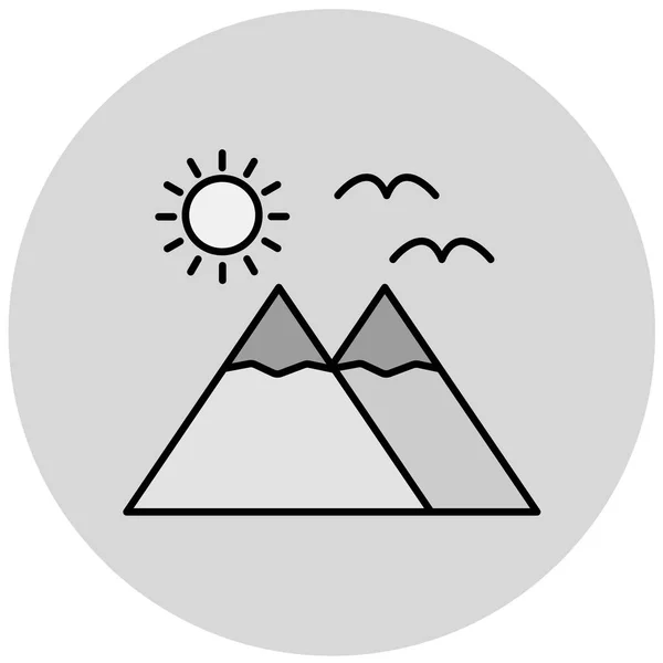 Векторная Иллюстрация Иконы Горы — стоковый вектор