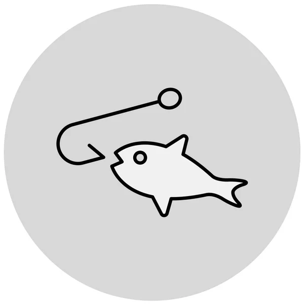 Ryby Ikona Web Prosta Ilustracja — Wektor stockowy