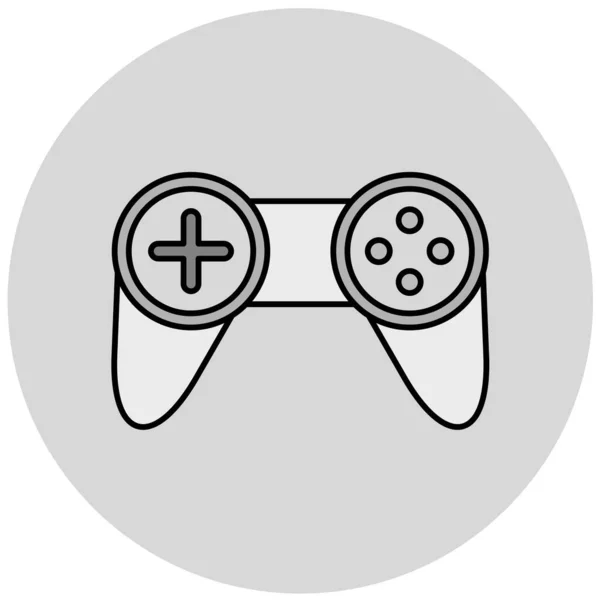 Gamepad Webová Ikona Jednoduchá Ilustrace — Stockový vektor