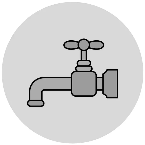 Ilustração Vetorial Ícone Torneira Água — Vetor de Stock