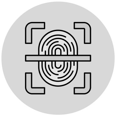 modada izole edilmiş arka planda parmak izi simgesi