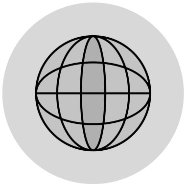 Küre. Web simgesi basit illüstrasyon
