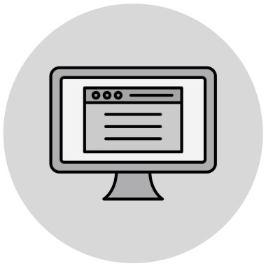 bilgisayar vektör simgesi modern basit illüstrasyon