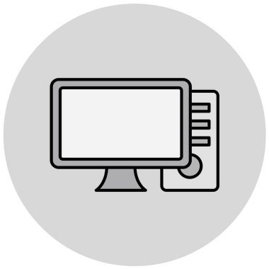 Bilgisayar. Web simgesi basit illüstrasyon