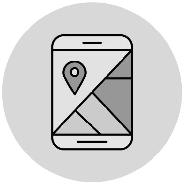 gps vektör simgesi modern basit illüstrasyon