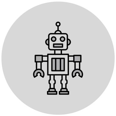 robot ikon vektör illüstrasyonu