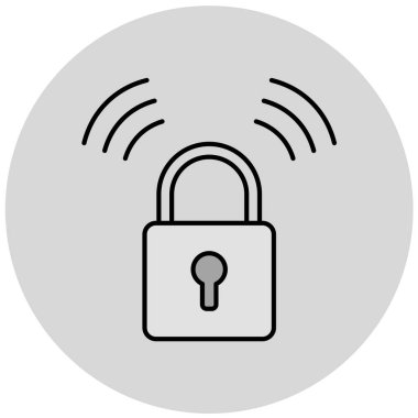 Kilit. Web simgesi basit illüstrasyon