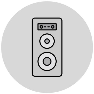 Konuşmacı. Web simgesi basit illüstrasyon