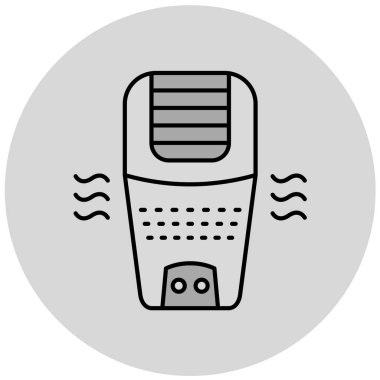 taşınabilir tıraş makinesi, web simgesi basit illüstrasyon