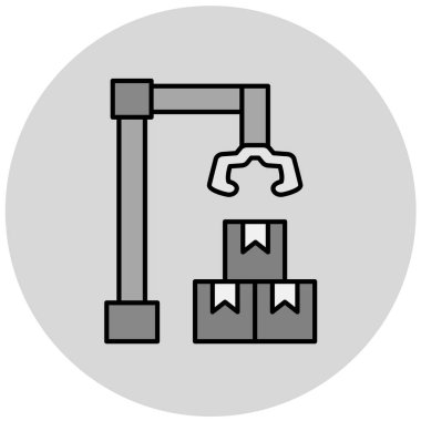 Bir dağıtım simgesinin vektör illüstrasyonu