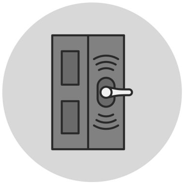 kapı simgesi vektör illüstrasyonu