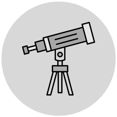 Teleskop. Web simgesi basit illüstrasyon
