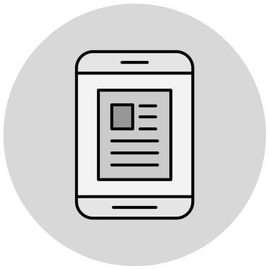 Cep telefonu simgesi, vektör illüstrasyonu