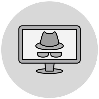 Bilgisayar. Web simgesi basit illüstrasyon