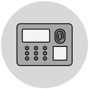 ATM 'de. Web simgesi basit illüstrasyon