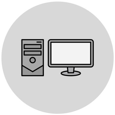 Bilgisayar. Web simgesi basit illüstrasyon