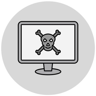 bilgisayar virüsü vektör illüstrasyonu