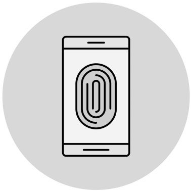 cep telefonu simgesi. Web için parmak izi vektör simgelerinin özet çizimi