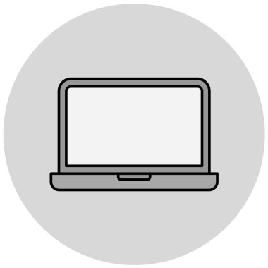 dizüstü bilgisayar simgesi, vektör illüstrasyonu