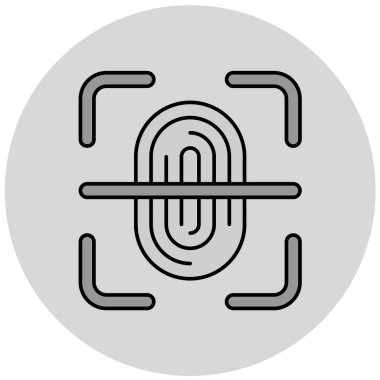 Parmak izi modern simgesinin vektör çizimi