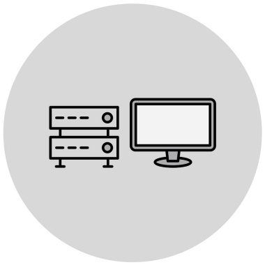 bilgisayar vektör simgesi modern basit illüstrasyon