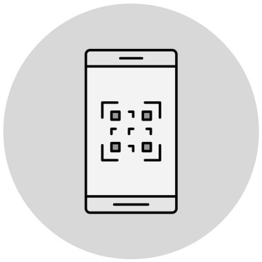 Cep telefonu simgesi, vektör illüstrasyonu