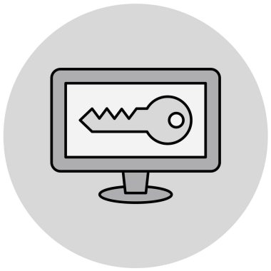 Bilgisayar modern simgesinin vektör illüstrasyonu