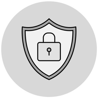 Kalkan. Web simgesi basit illüstrasyon