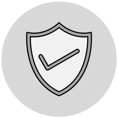 Kalkan. Web simgesi basit illüstrasyon