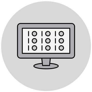 Bilgisayar modern simgesinin vektör illüstrasyonu