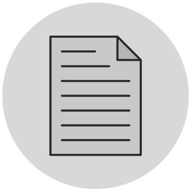 Belge. Web simgesi basit illüstrasyon