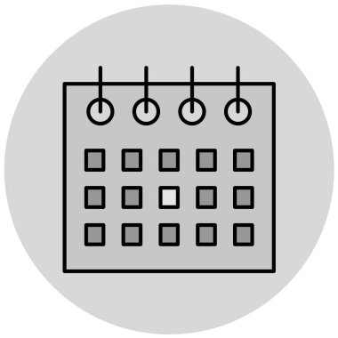 Takvim simgesi vektör illüstrasyonu