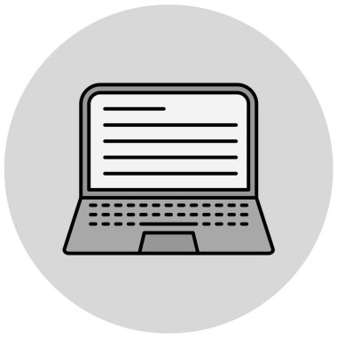 dizüstü bilgisayar simgesi, vektör illüstrasyonu