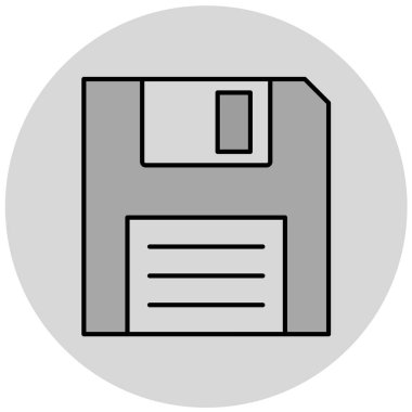 Disket disk simgesi vektör illüstrasyonu